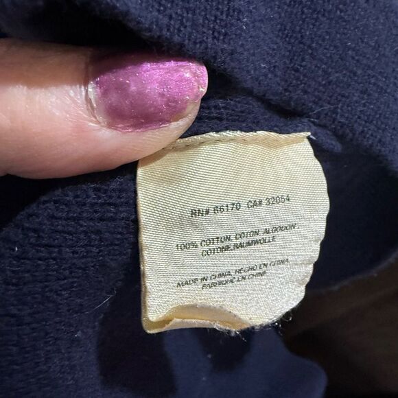 Anthropologie Blue Off the Shoulder Relaxed Fit Sweater - Picture 5 of 10